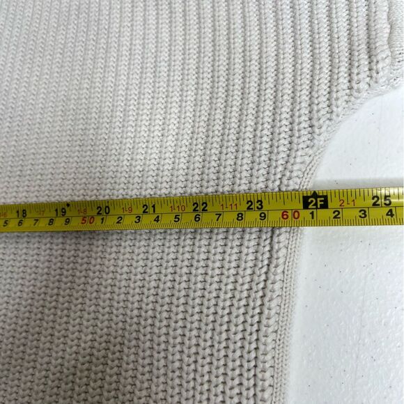 Chicos Cream Knit Sweater High Low Hemline Pullover Cotton Modal Womens Large - Picture 8 of 11